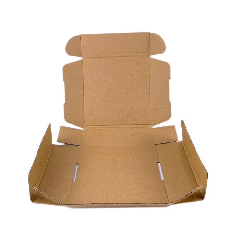 Custom Brown Square Paperboard Gift Mailer Box, Foldable, Recycled Kraft, Matt Lamination