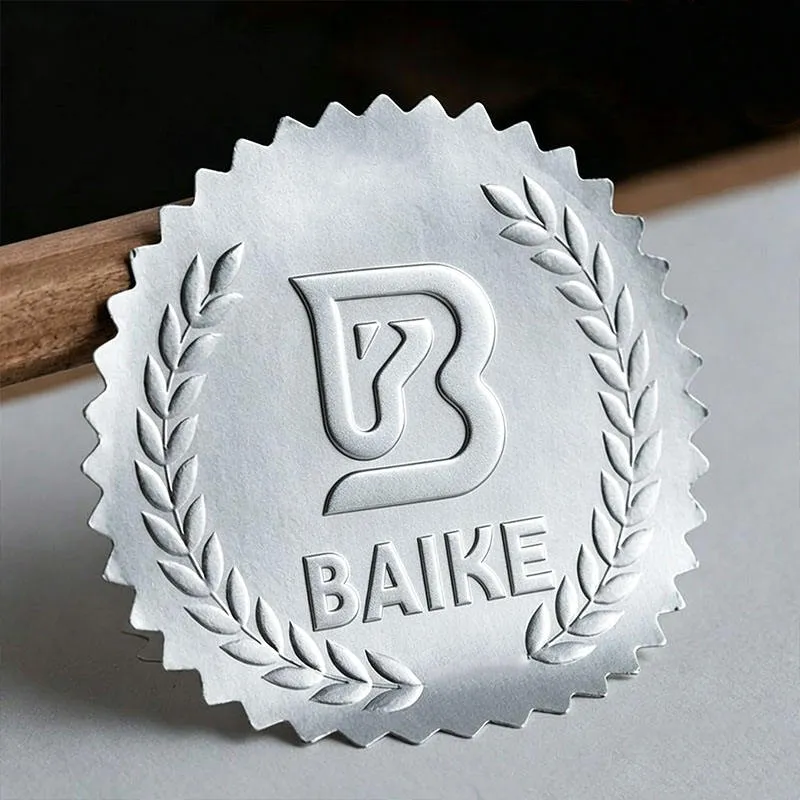 Personalized Round Die-Cut Vinyl Logo Sticker Roll with Custom Gold Foil Printing for Food Products