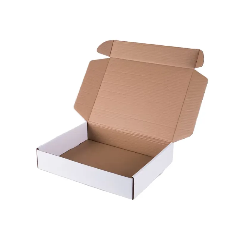 Wholesale Custom Logo Mailer Paper Packing Boxes, 3-Layer Kraft Corrugated, Collapsible, for Clothing, Shoes and Socks