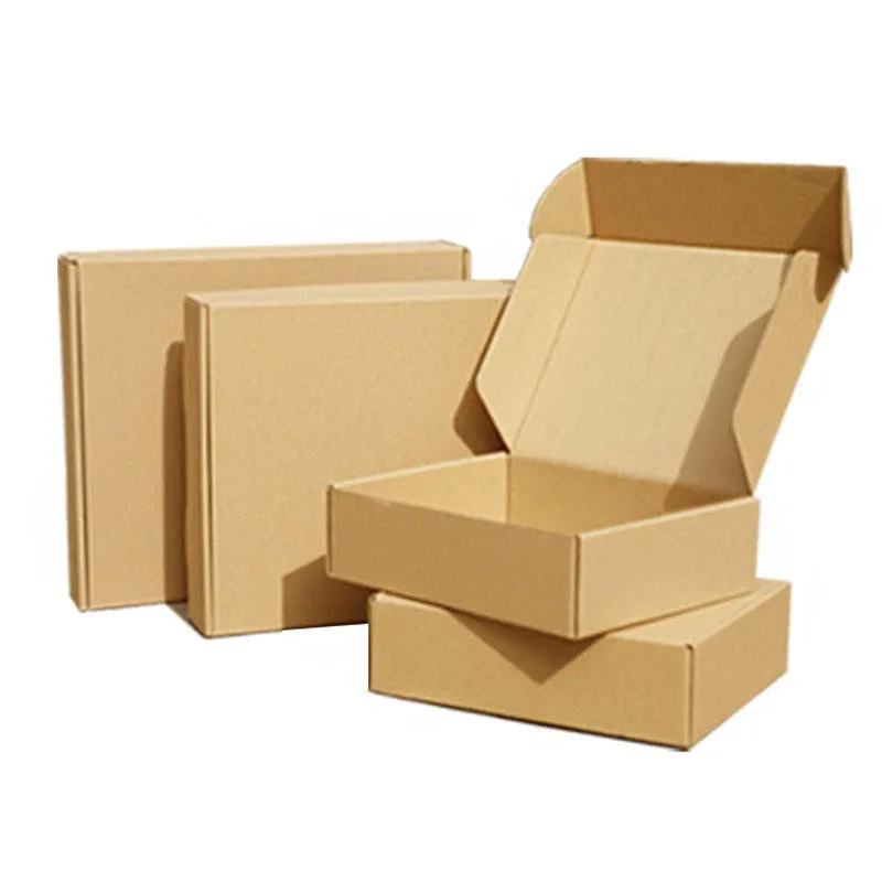 Factory Direct Sale Corrugated Mailer, Durable Foldable Kraft Paper Packaging Boxes for Express Delivery
