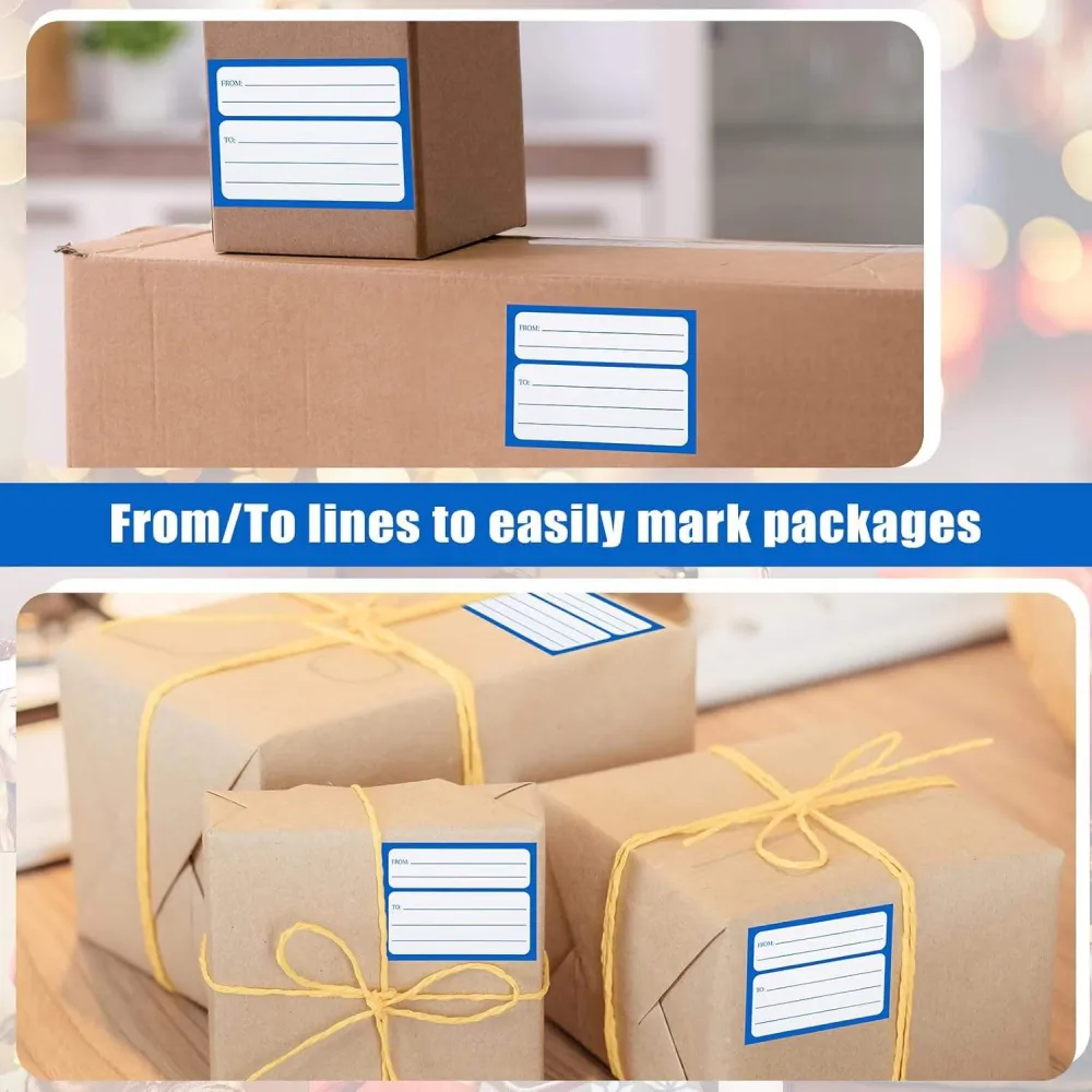 Durable Eco-Friendly Waterproof Self-Adhesive Mailing Labels & Stickers with Return Address